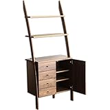 タンスのゲン 日本製 ディスプレイキャビネット 幅75cm ウォールナット無垢材 2口コンセント付 スライドレール 大川家具 低ホルムアルデヒド ウォールナット 39600003 00