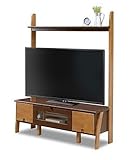 北欧風 124cm幅ハイタイプテレビボード ラック ナチュラル/ブラウン