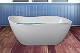 AKDY 67 "自立ボディContemporary ModernホワイトSoakingアクリルOval Shape withオーバーフロー浴槽のシャワーSpa