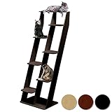 ottostyle.jp キャットタワー キャットシェルフ【ダークブラウン】 すべり止めマット【ブラウン】セット インテリア調 猫タワー おしゃれ 運動 棚 立てかけ 据え置き