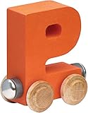 【米国正規商品・並行輸入】ネームトレイン 木製おもちゃ NameTrain Bright Finish Letter Cars - P