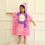 ベビー用バスローブ Yibaision　バスタオル　子供用　プール用　ソフトバスローブ (S, ピンク)