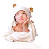 BIESKIN Hooded Baby Bath Towel Set, Free Washcloth, Soft Bamboo Cotton Gift Pack by BIESKIN