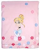 Disney Princess Cinderella Velboa Plush Blanket w/Coral Fleece back [並行輸入品]