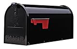 Gibraltar Elite Medium Capacity Galvanized Steel Black Post-Mount Mailbox, E1100B00 [並行輸入品]
