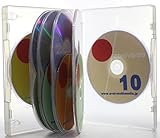 多数収納ブルーレイケース DVDケース 27mm厚10枚収納トールケース クリア 2個