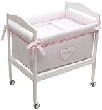 Naf Naf Heart Mini-Cot Square Wood Design Plus Textile by naf naf