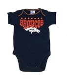 Denver BroncosフットボールInfant Onesieサイズ0 – 3ヶ月ボディースーツ – ネイビーブルー