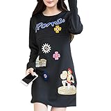レディース マタニティワンピース 刺繍 長袖 細見せ 体型カバー 柔らか ロング 授乳口付き 授乳服 産前 産後 妊婦服 ゆったり 楽ちん