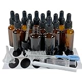 PIPIBA (12個入り) 30mlスポイトボトル ガラス製遮光瓶 アロマオイル瓶 エッセンシャルオイルボトル ピペットボトル ドロッパーボトル 香水瓶 (茶色)