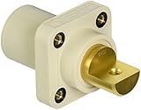 Hubbell HBLMRBW Single Pole Male Bus Receptacle 300/400 amp White [並行輸入品]