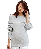 Angeliebe エンジェリーベ 片畦 オフショルダー ＆ タートル 2 WAY ニット フリー グレー