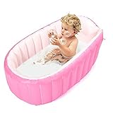 Inflatable Baby Bathtub,Topist Portable Mini Air Swimming Pool Kid Infant Toddler Thick Foldable Sho