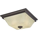 Westinghouse 6340800 Ewing 2 Light Indoor Flush Ceiling Fixture, Oil Rubbed Bronze [並行輸入品]