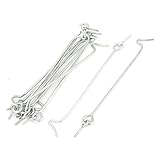Window 8 Inch Length Screw Fixing Hook Eye Holder Silver Tone 10 Pcs [並行輸入品]