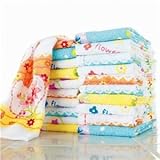 お買得！花柄タオル20枚組 【2： フェイスタオル 20枚組】 ファッション ハンカチ タオル [並行輸入品]