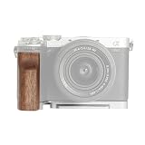 JISYIWOWカメラL字型グリップ用 木製ハンドル 対応SONY A7C2 A7CR 電池交換便利 底面開閉 三脚ネジ穴付き レトロな高級な実木ハンドル (ウォールナット)