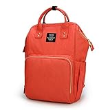 マザーズバッグ リュック 大容量 人気なママ旅行用バッグ 防水 べびー用品すっきり収納 おむつ替えシート付 保温ポケット付き お洒落なハンドバッグ 軽量　 (レッド　)