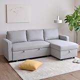 VENTOTA ソファベッド 3人掛け 3人掛けソファー カウチソファ 収納ソファ ベッドソファー 一人暮らし ベッドになるソファsofa bed 座面引き出し Larco Larco GY st420653