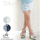 (エマーブル) AIMABLEストレッチデニムショートパンツ/夏 130 サックス