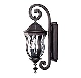 Savoy House Lighting KP-5-305-BK Monticello Collection 2-Light 22-inch Outdoor Wall Mount Lantern, B