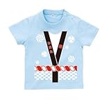 BabyChips 祭りだ わっしょい (名入れ半袖ベビーTシャツ) 120 ライトブルー
