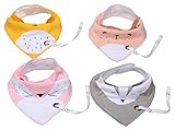ソフトコットンベビーバンダナDrool Bibs 4パックギフトセットBurp Cloth Boys and Girls cbp-102 US サイズ: M カラー: ピンク