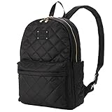 MILA BORSA マザーズリュック 【 おしゃれママの2層式＆哺乳瓶ホルダー 】レディース リュック MR09 (01-ブラック)