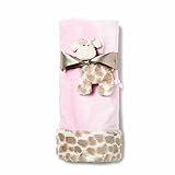Nat and Jules Blanket and Giraffe Rattle Set, Pink