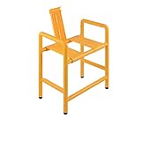 バスチェア、二重使用バスルームバスチェアオールドマントイレチェア白、黄色 ( 色 : イエロー いえろ゜ )