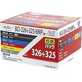 汎用インクカートリッジ BCI-326 5色+BCI-325PGBKマルチパックタイプ C325/326-6P