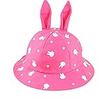 imleck Kids Toddlers Baby Cartoon Rabbit Ears Princess Large Wide Brimmed Sun Protection Hat US サイズ: