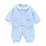 ベビークローラー コットン ロングスリーブ服装 ボタンジャンプスーツ - コットン 秋と冬 暖かい ジャケット 少年少女 赤ちゃん ロンパース2ピーススーツ Zhhyltt
