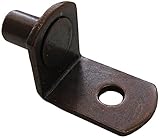 1 / 4 "ブラケットスタイルキャビネットシェルフサポートペグ穴付き 100 ブロンズ SS-BraHole-.25-AB-100