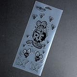ラットフィンク ステッカー RatFink スカルフライ 転写式 ブラック＿SC-RDF035BK-MON
