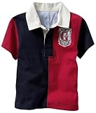 ＧＡＰ　（ギャップ）GAP kids ツートン ポロシャツ 半袖（赤・黒）【月齢：1歳～2歳】（並行輸入品） (18-24M（1歳半～2歳）, 赤＆黒)