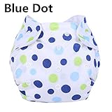 エルフ ベビー(Fairy Baby) ベビー用布おむつカバー 再利用可能 通気 可愛いトレーニングパンツ 水玉ブルー