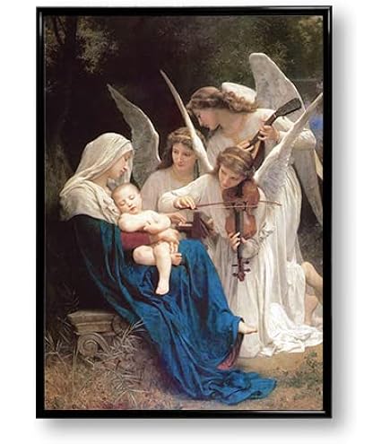 Amazon.co.jp: ポスター ウィリアム アドルフ ブグロー『天使の歌』 A2