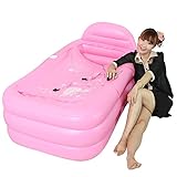 TOYM US Thickenedインフレータブル浴槽Folding Bath大人用Tub 1609050 CM ピンク