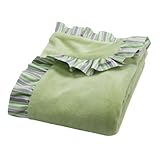 Trend Lab Lauren Ruffle Trimmed Receiving Blanket, Green by Trend Lab [並行輸入品]
