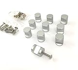 【Angelicate】取っ手 シルバー 家具 収納 木箱 キャビネット つまみ ツマミ DIY 工具 10個 セット 選べるサイズ (中サイズ（直径17㎜×22㎜）)