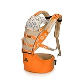 beautiful JR抱っこひも新生児 抱っこ紐 多機能ベビーキャリア 赤ちゃん用品 通気性春夏秋冬適用3ヶ月から36まで抱き背負子 オレンジ