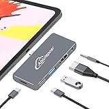 USB C ハブ 5-in-1 Type C ハブ iPad Mac ハブ【4K HDMI/ 60W PD急速充電/USB-C2.0+USB3.0ポート/ 3.5mmオーディオジャック】タイプc ハブ スリム設計 保護カバー付き USB-C/Thunderbolt 3/4ポートドッキングステーション 直挿し iPad/Macbook A/Surface SeriesなどUSB Cデバイス対応