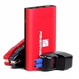 FISHERFANS FF1 車 バイク ジャンプスターター 大容量12800mAh 小型軽量 12V ピーク電流1000A QDSPブースター技術 最大7.2Ｌガソリン車・5.5ディーゼル車対応 Type-C搭載 LED応急ライト搭載 防災グッズ 24ヶ月保証付 エンジンスターター レッド バッテリー上がり モバイルバッテリー