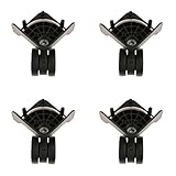 Baosity スーツケース交換用　マルチホイール　キャスター　耐久性　ブラック　4ピース