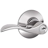 Schlage F51AACC625 Polished Chrome Accent Keyed Entry F51A Panic Proof Door Lever by Schlage Lock Co