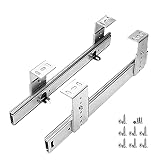 ALVOD スライドレール用 キーボードブラケット スライド式 キーボード、キーボード 引き出し、アジャスト可能 引き出しスライドレール、デスクトップコンピュータ用のスライド式キーボードレール、重量用 金属 キーボードスライド、事務机・コンピューターデスク用