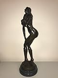 ブロンズ真鍮アートホットStatue – Girl With Thong – Massive Breasts – Realブロンズ – Tall Boots – Posingモデル – セクシーなパー