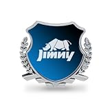 ジムニー JB64 JB74 3D ロゴ装飾 粘着式 金属製エンブレム(ブルーの鏡面/1枚)