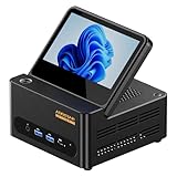 AOOSTAR GFLIP ミニpc ryzen 9 PRO 8945HS(8C/16T 5.2GHz)+780M 32G DDR5 1TB PCIE4.0 SSD HDモニター付/双USB4.0/ Oculink/ 2.5G LANx2 /HDMI2.1、指紋ロック解除 WIFI6 8k出力 静音 AI対応 クリエイター向け ミニパソコン ゲーミング